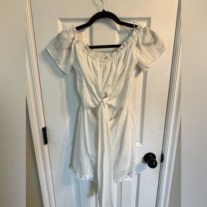 Small white off the shoulder dress